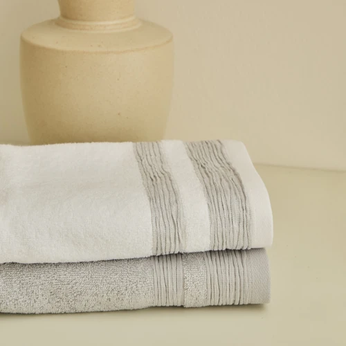 Kaşmir Home Elin 6 Parça Aile Banyo Seti Offwhite Gri