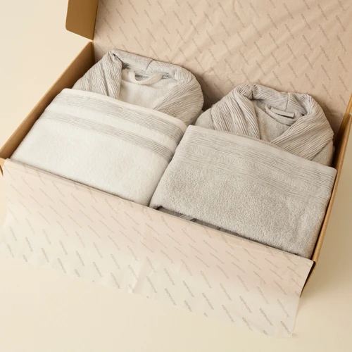 Kaşmir Home Elin 6 Parça Aile Banyo Seti Offwhite Gri