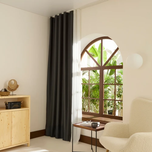 Kaşmir Home Bloom Dark Blackout Antrasit Perde 150x270 cm