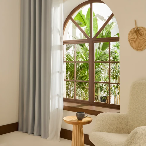 Kaşmir Home Harper Star Blackout Açık Gri Perde 150x270 cm