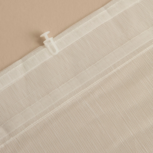 Kaşmir Home Edna Simli Tül Bambu Perde Offwhite 300x270 cm