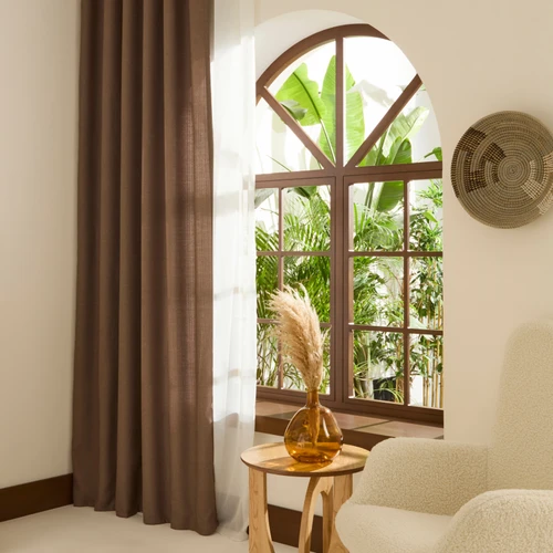 Kaşmir Home Perla Keten Fon Perde Vizon 150x270 cm