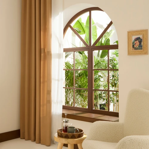 Kaşmir Home Perla Keten Fon Perde Bej 150x270 cm