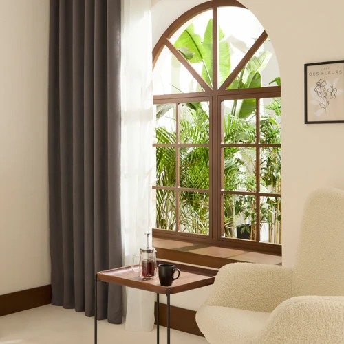 Kaşmir Home Holly Ada Fon Perde Koyu Gri 150x270 cm