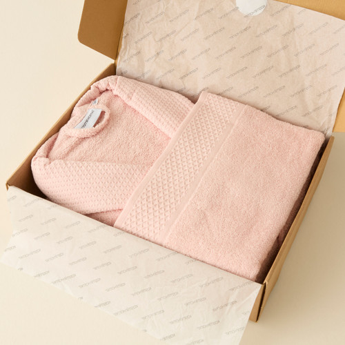 Kaşmir Home Maren Bornoz Set L-XL Pudra
