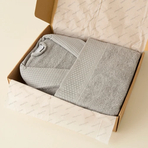 Kaşmir Home Maren Bornoz Set XL-XXL Gri