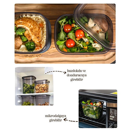 Vienev 36lı Beyaz Serigraflı Etketli Kaşklı Peggy Kare Erzak Bahrt Full Set 8x(1,75, 1,2, 0,55) 12x(0,45) Ant