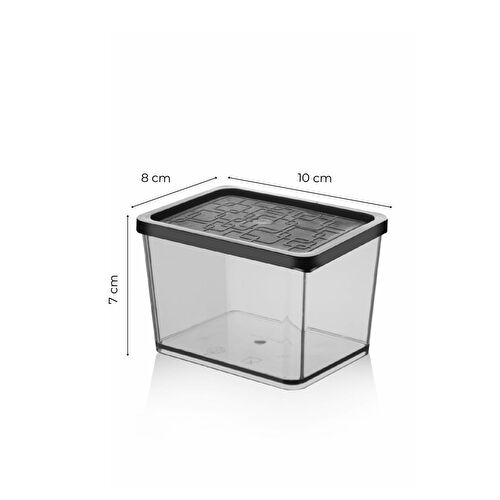 Vienev 6lı Multi Set Kaşıklı Baharatlık Büyük Boy Siyah