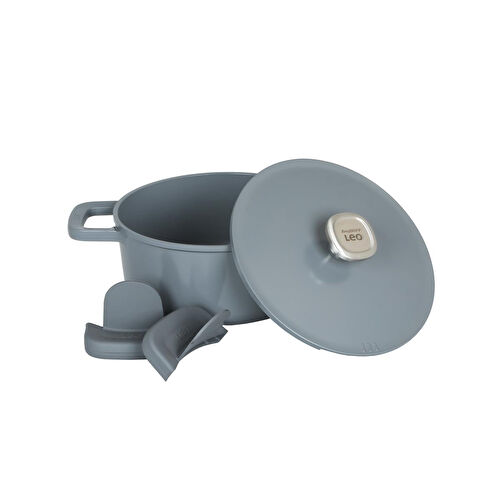 Berghoff Leo Phantom Kapakli Yapişmaz Tencere 24 Cm Smoked Grey