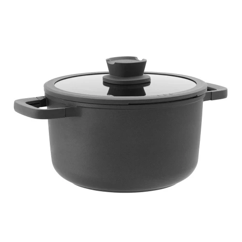 Berghoff Leo Stone Yapışmaz Kapaklı Alüminyum Döküm Derin Tencere 24x14 Cm