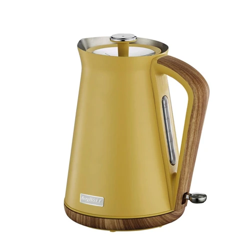 Berghoff Gem Natural 1,7 L Su Isıtıcı – 2200 W, Paslanmaz Çelik Gövde | Sarı