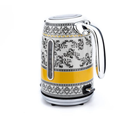 Berghoff Gem Royal Margery 1.7 Litre Sari Siyah Desenli Su Isiticisi