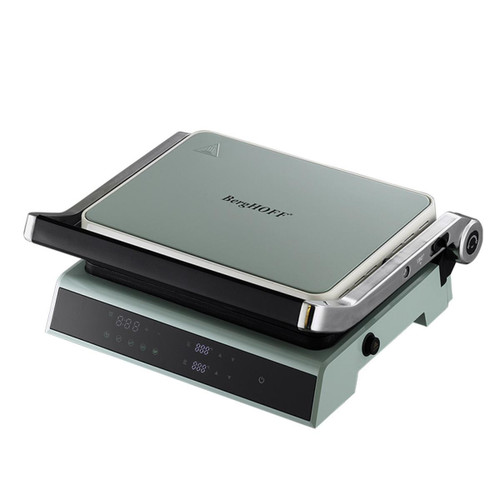 Berghoff Gem Retro Dijital Izgara & Tost Makinesi – 2000 W, 290×212 mm, LCD Dokunmatik Kontrol | Mint Yeşil