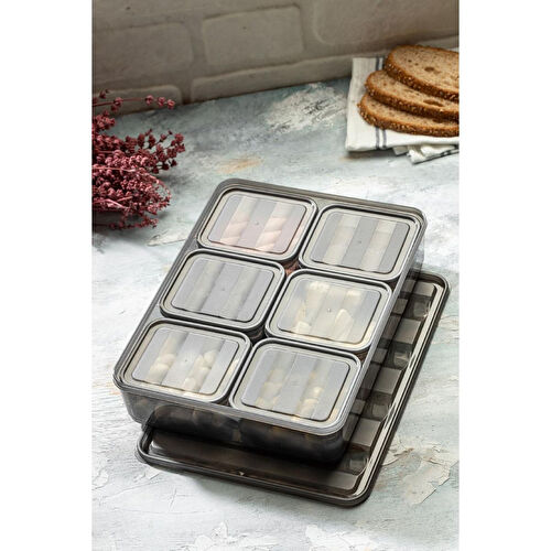 Vienev Kapaklı Ve Bölmeli Bella Kahvaltılık Antrasit