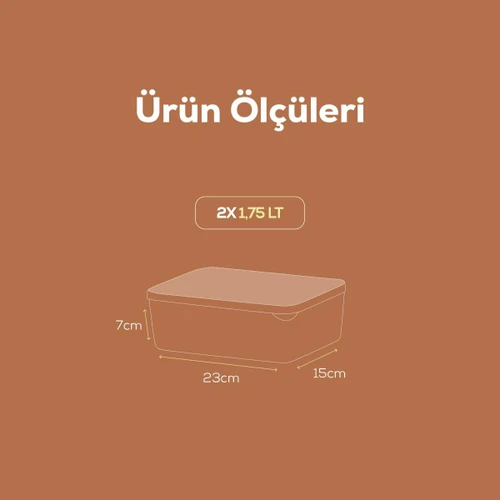 Vienev 2'li Bella Buzdolabı Düzenleyici 1,75 Litre Antrasit