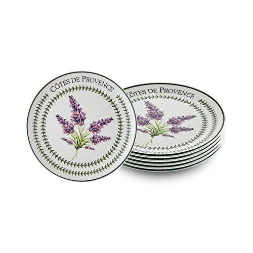 The Mia Provence Lavanta Servis Tabağı 6lı Set 26 Cm Prc04
