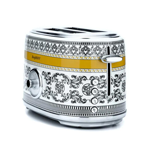Berghoff Gem Royal Margery Siyah Sarı Desenli İki Dilim Ekmek Kızartma Makinesi