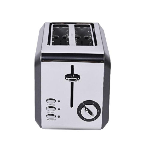 Berghoff Gem Titan 2 Dilim Ekmek Kızartma Makinesi – 980 W, Paslanmaz Çelik Gövde | Siyah Gümüş