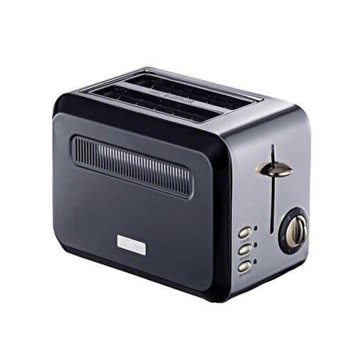 Berghoff Gem Titan 2 Dilim Ekmek Kızartma Makinesi – 980 W, Paslanmaz Çelik Gövde | Siyah Gümüş