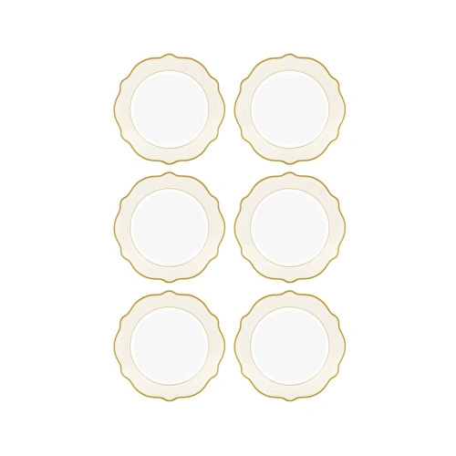 The Mia Jaswely Pasta Tabağı 6 Parça Krem 21 Cm The Mia Jaswely Pasta Tabağı 6 Parça Krem 21 Cm