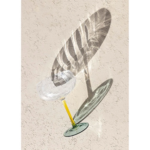 The Mia Ayaklı Cam Dondurma Kasesi Sarı Yeşil 280 Ml