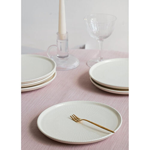 The Mia Noon Servis Tabağı Krem 30 Cm