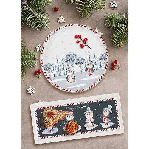 The Mia Penguin Servis Tabağı 6 Lı Set 26 Cm New012