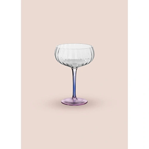 The Mia Ayaklı Cam Dondurma Kasesi Mavi Pembe 280 Ml