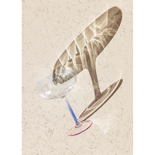 The Mia Ayaklı Cam Dondurma Kasesi Mavi Pembe 280 Ml