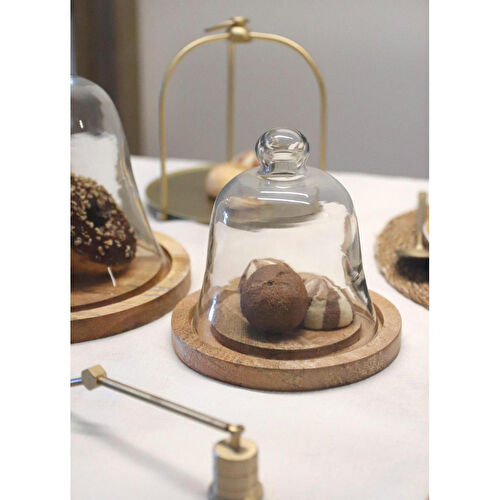 The Mia Madera Kek Saklama Fanusu 15x16x16 Cm