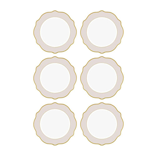 The Mia Jaswely Servis Tabağı 6 Parça Kum Beji 27 Cm