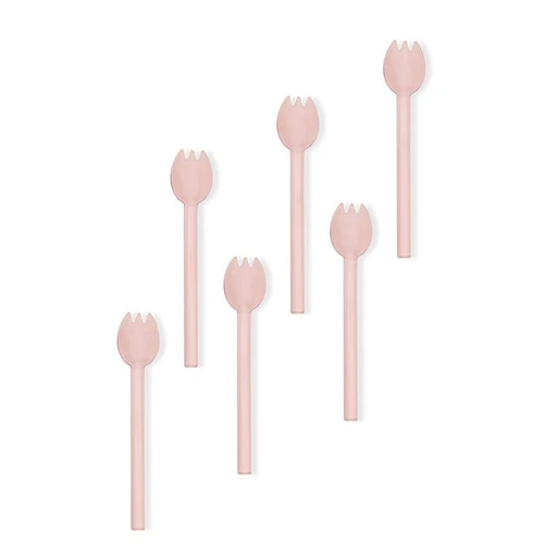 The Mia Abiete Dondurma Ve Tatlı Kaşığı Pembe 6lı Set
