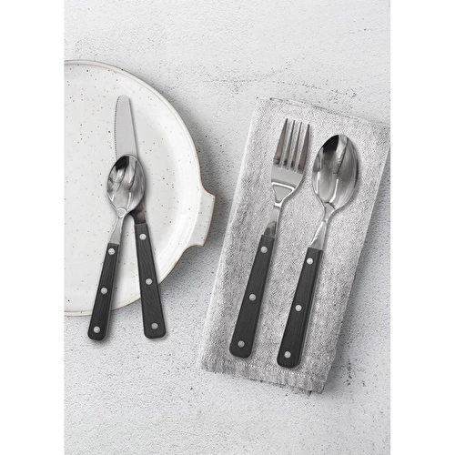 The Mia Dark Çatal Kaşık Bıçak Takımı 24 Parça