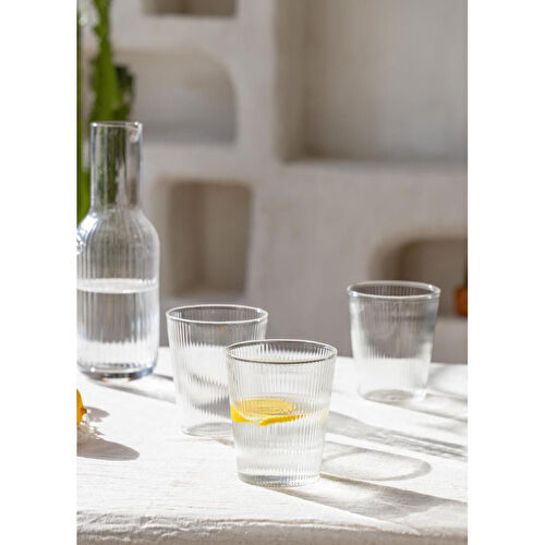 The Mia Striped Borosilikat Cam Bardak 400 Ml