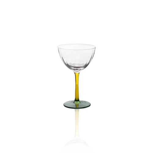 The Mia Ayaklı Cam Dondurma Kasesi Sarı Yeşil 240 Ml