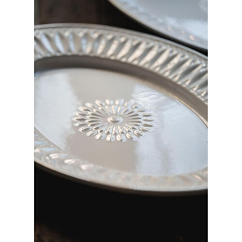 The Mia Grande Servis Tabağı Beyaz 41x31 Cm