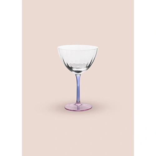 The Mia Ayaklı Cam Dondurma Kasesi Mavi Pembe 240 Ml