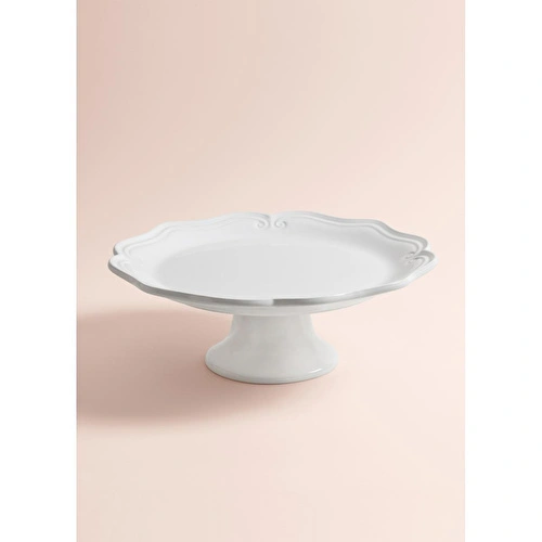 The Mia Grande Pasta Kek Standı Beyaz 33x12 Cm Grd0017