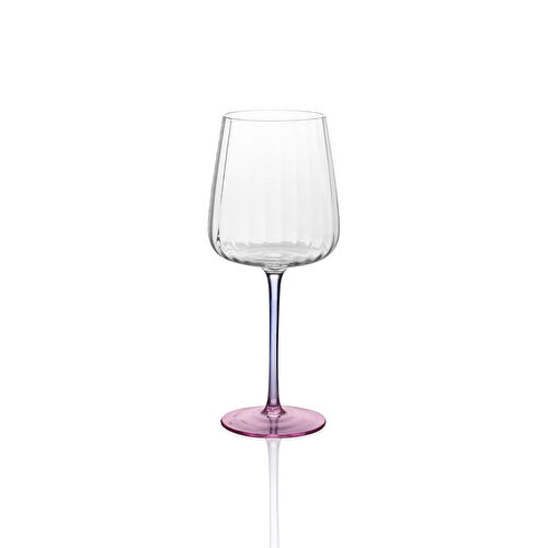 The Mia Şarap Kadehi Mavi Pembe 600 Ml