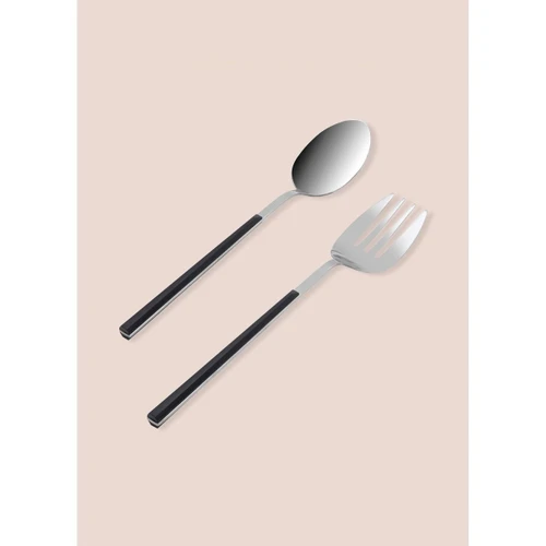 The Mia Bianco Salata Servis Takımı Gümüş 2 Parça Ckb0224