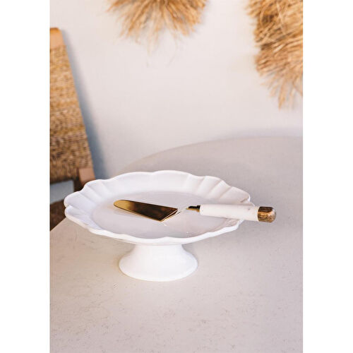 The Mia Grande Pasta Kek Standı Beyaz 32x12 Cm Grd0011 The Mia Grande Pasta Kek Standı Beyaz 32x12 Cm Grd0011