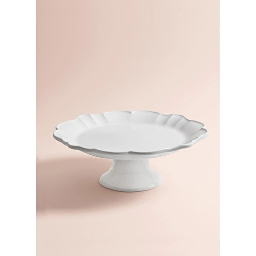 The Mia Grande Pasta Kek Standı Beyaz 32x12 Cm Grd0011