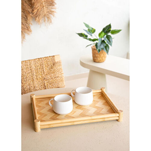 The Mia Wicker Bambu Tepsi 41x28 Cm Tps0071