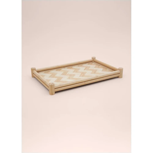 The Mia Wicker Bambu Tepsi 41x28 Cm Tps0071