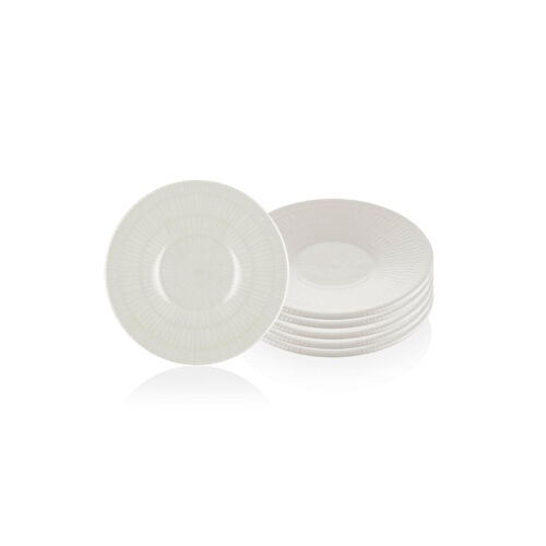 The Mia Noon Çay Tabağı 6lı Set Krem 13 Cm