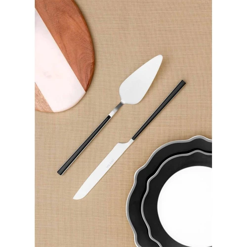 The Mia Bianco Pasta Servis Takımı Gümüş 2 Parça Ckb0251