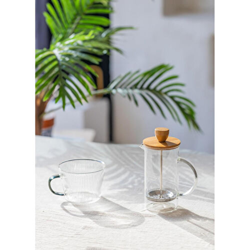 The Mia Striped Borosilikat Cam Kahve Kupası 310 Ml The Mia Striped Borosilikat Cam Kahve Kupası 310 Ml