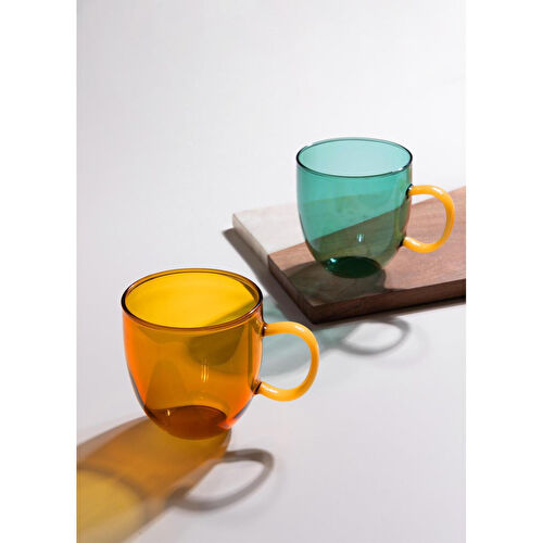 The Mia Borosilikat Cam Kupa Amber 450 Ml Brd0133