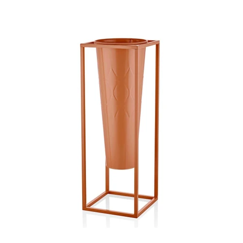 The Mia Prizma Vazo Saksı Terracota 80x30x30 Cm