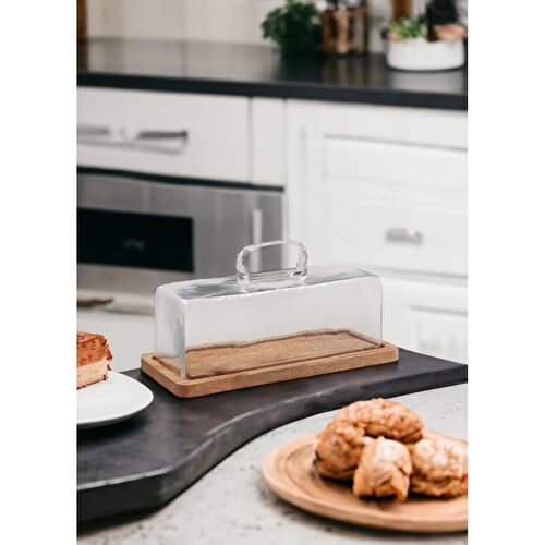 The Mia Madera Kek Saklama Fanusu 15x32x14 Cm The Mia Madera Kek Saklama Fanusu 15x32x14 Cm